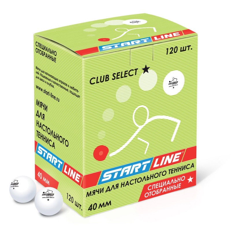Мячи для настольного тенниса Start Line Club Select 120 шт белые