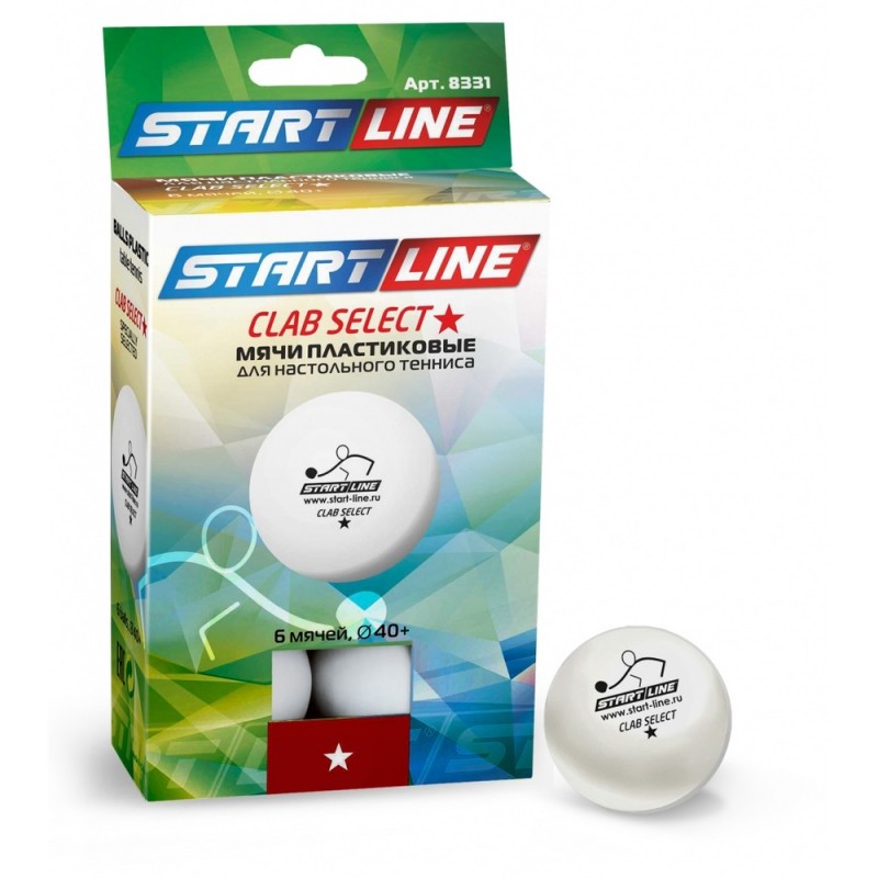 Мячи для настольного тенниса Start Line Club Select 6 шт белые