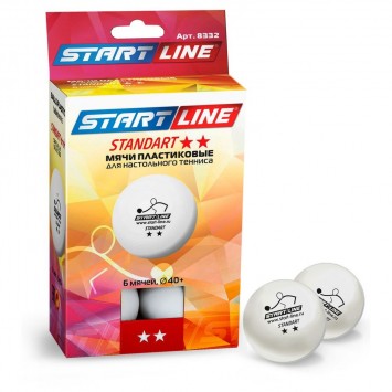 Мячи для настольного тенниса Start Line Standart 6 шт белые