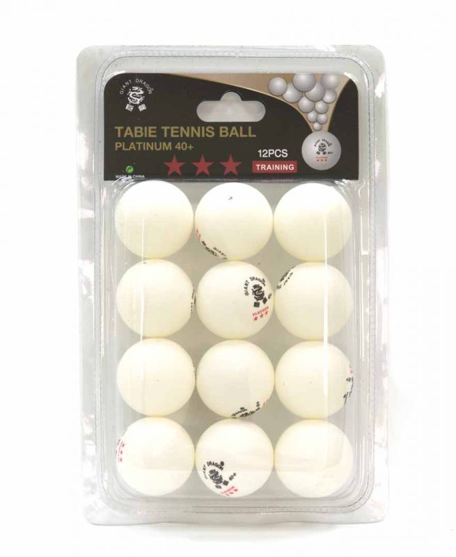 Мячи для настольного тенниса Giant Dragon Training Platinum 3 белые (12 шт)