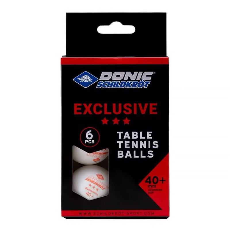 Мячи для настольного тенниса Donic EXCLUSIVE 6 шт (белые)